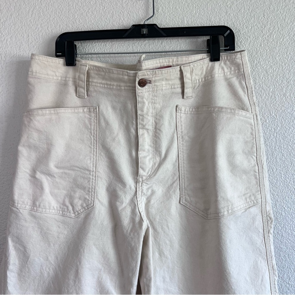 Pilcro Women’s The Carpenter Wide Leg Pants‎ Cream 33T - Picture 3 of 16
